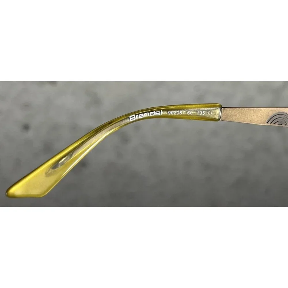Brendel Eschenbach 902087 60 Gold Brown Half Rim Eyeglasses Frames 51-18-135